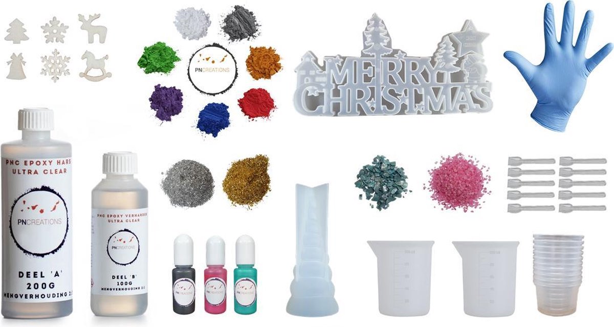 PNCreations Epoxy Pakket | Kerst | Grote Mal Kerstmis | Uitgebreid Resin Pakket